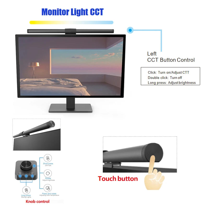 RGB Desktop Atmosphere Light Strip for Eye Protection - Smarsty
