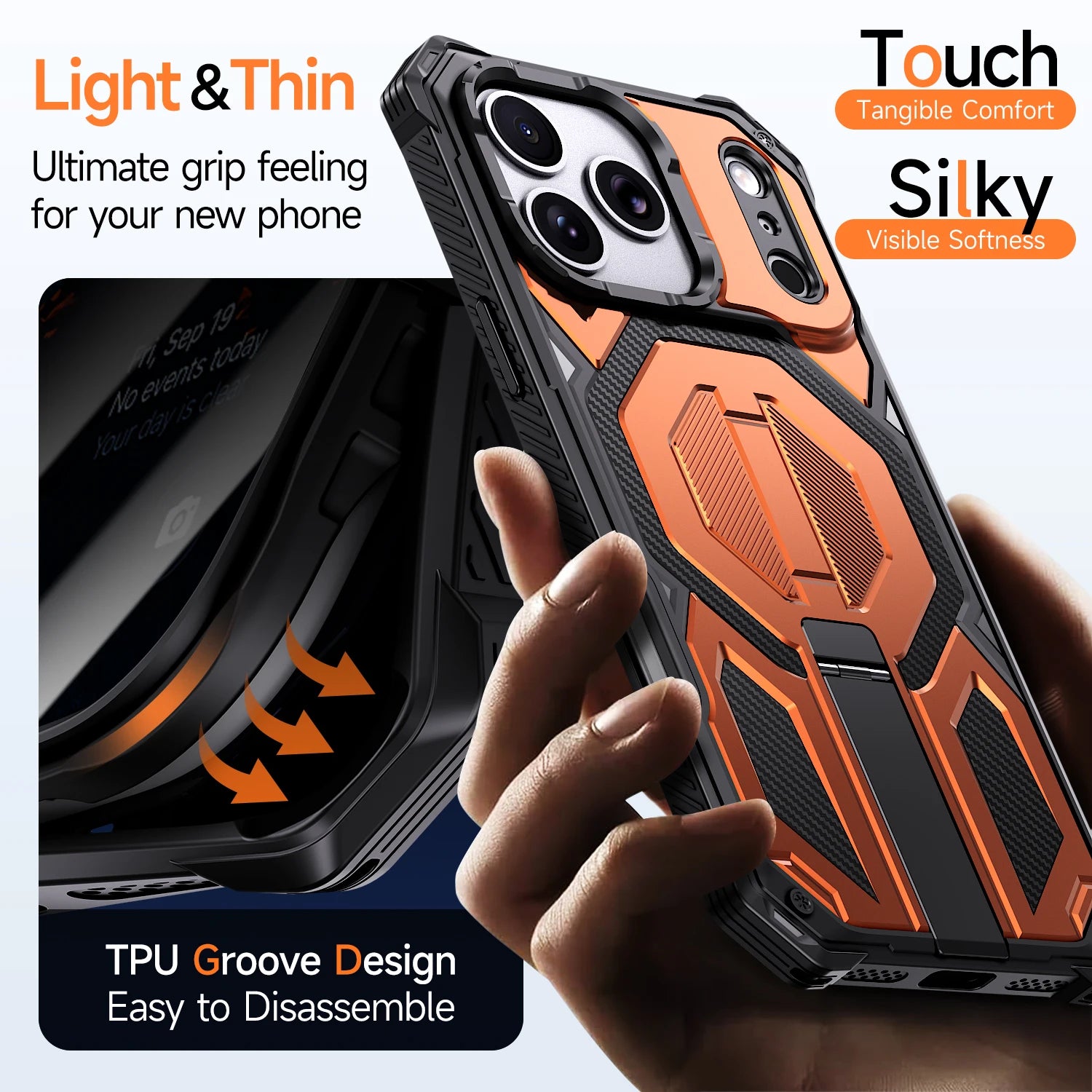 Case For iPhone 17 Air 16e 16 15 14 13 12 17 Pro Max Plus Coque For Magsafe Wireless Charging Magnetic Metal Stand Armor Cover
