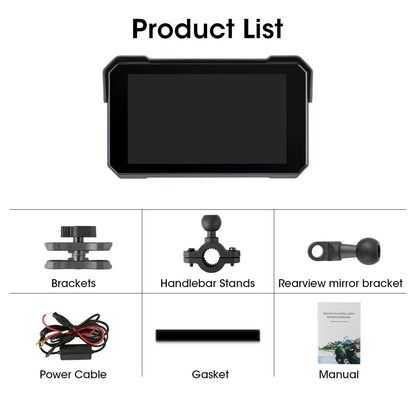 Motorcycle GPS Display With Wireless CarPlay Android Auto - Smarsty