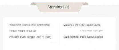 Magnetic Remote Control Holder Wall Mount Adhesive Remote Control Holder Strong Hold Tv Remote Holder for Home Office