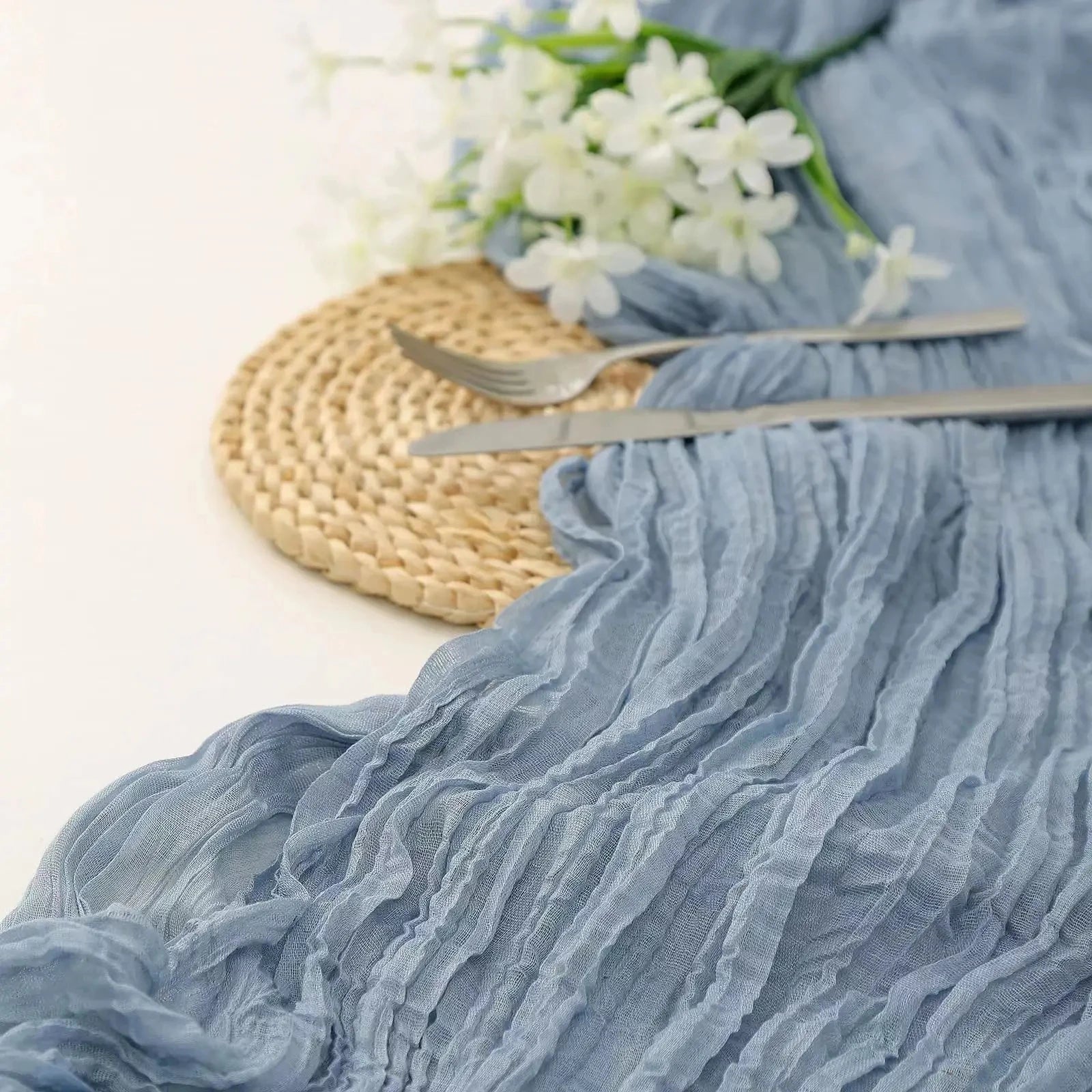 Pink Cheesecloth Table Runner for Romantic Weddings - Smarsty