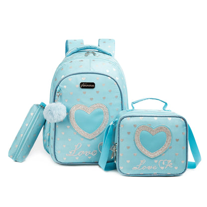 Girls School Backpack With Lunch Bag And Pencil Case - Smarsty