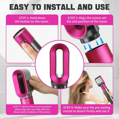Hair Styler Nozzle for Dyson Airwrap Curler Accessory - Smarsty