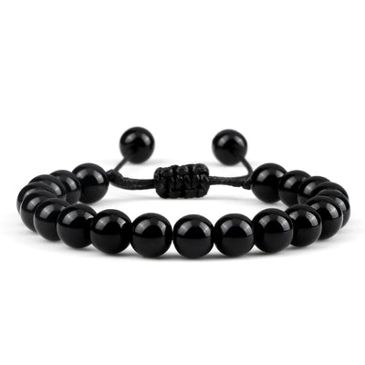 Adjustable 8mm Tiger Eye Beads Bracelet for Yoga Healing - Smarsty