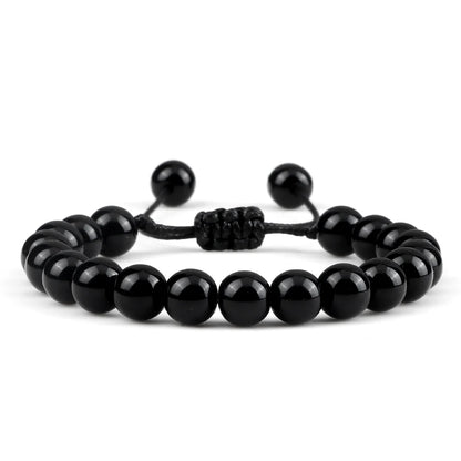Adjustable 8mm Tiger Eye Beads Bracelet for Yoga Healing - Smarsty