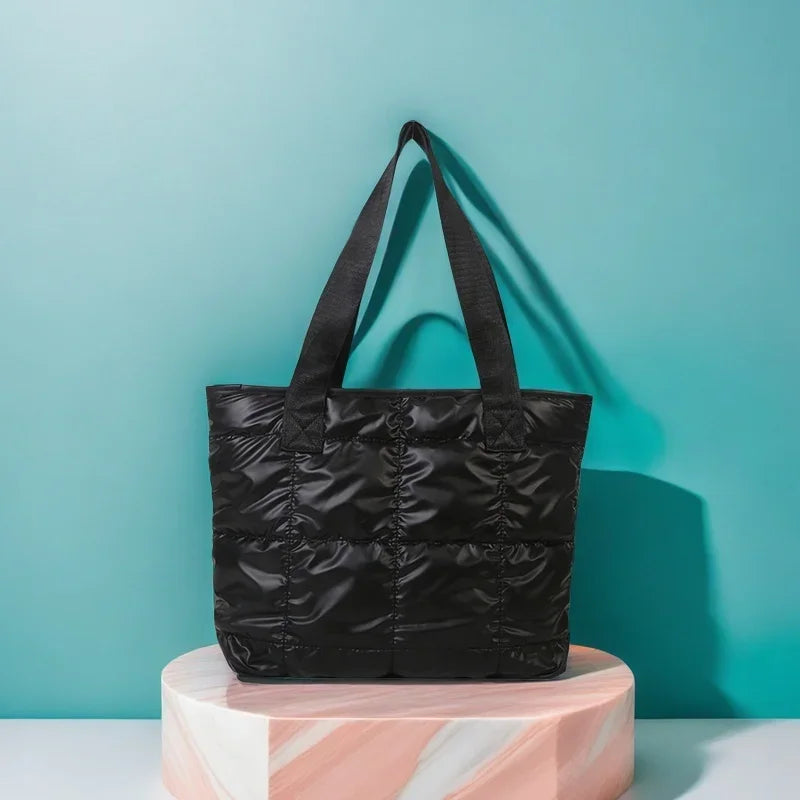 Fashion Ladies Tote Bag Large Capacity Padded Quilted - Smarsty