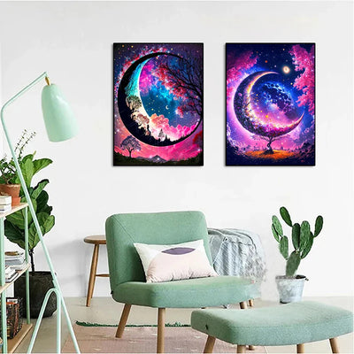 5D DIY Diamond Painting Moon Tree Landscape Home Decor - Smarsty