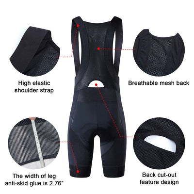 YKYWBIKE Cycling Bib Shorts Men Outdoor Wear Bike Ride 6 Hours Padded Riding Bib Tights Bicycle Men's Cycling Clothing Mtb Short by Smarsty