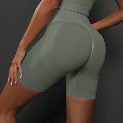 Yoga Shorts Women Sports Shorts Seamless Gym Workout Shorts High Waist Push Up Fitness Sports Shorts Cycling Shorts - Smarsty