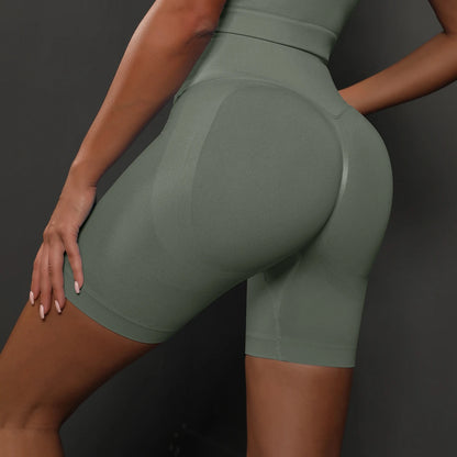 Yoga Shorts Women Sports Shorts Seamless Gym Workout Shorts High Waist Push Up Fitness Sports Shorts Cycling Shorts - Smarsty