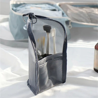 EVA Mesh Cosmetic Bag Travel Organizer With Portable Design - Smarsty