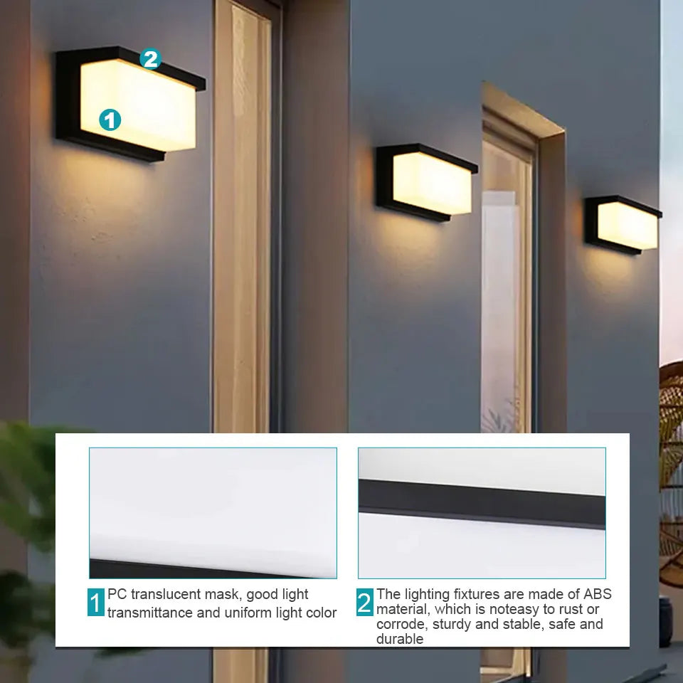 LED Wall Light With Motion Sensor For Outdoor Use - Smarsty