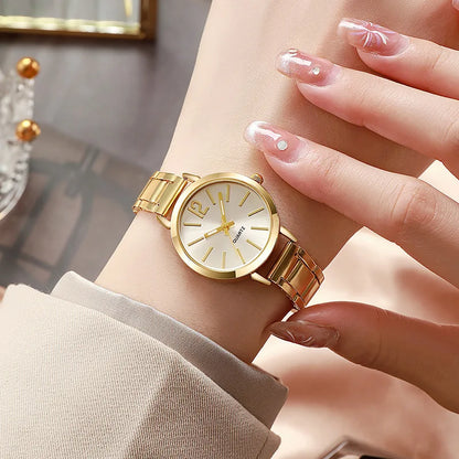 Luxury Women Quartz Wristwatch Set with Hollow Strap - Smarsty