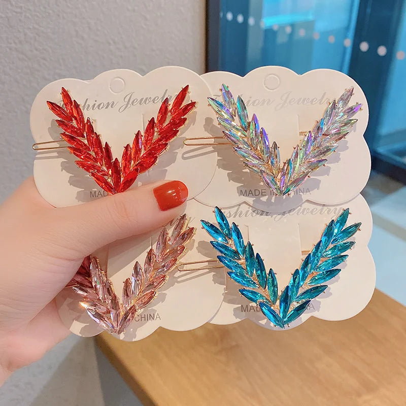 Luxury Crystal Hair Clip for Women with V Shape Design - Smarsty