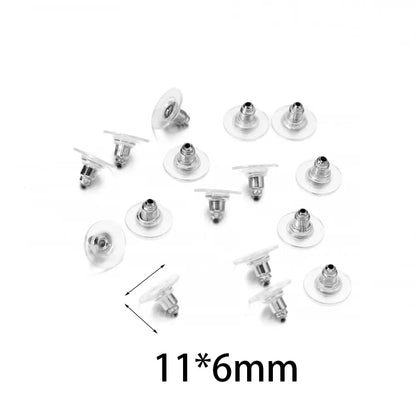 100Pcs Rubber Earring Backs Secure Silicone Stud Nuts - Smarsty