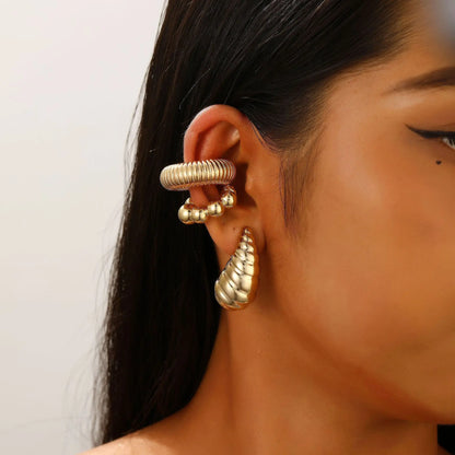 Trendy Vintage Geometric Clip Earrings for No Piercing Style - Smarsty