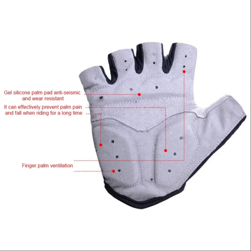 Half Finger Cycling Gloves Anti Slip Breathable - Smarsty