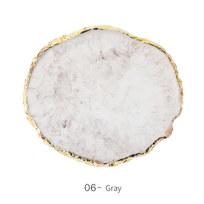 Round Resin Agate Nail Art Palette for Easy Mixing - Smarsty