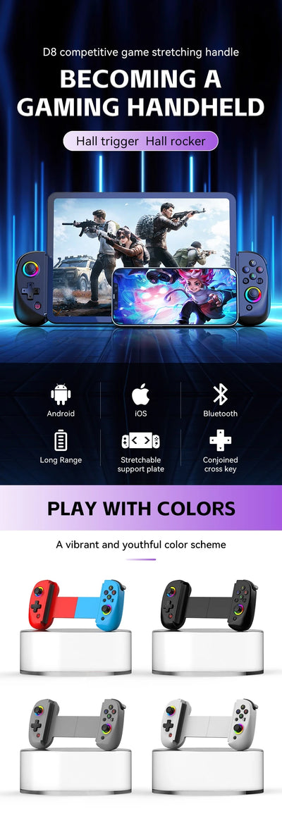 Wireless Bluetooth Game Controller for PS4 Switch Mobile - Smarsty