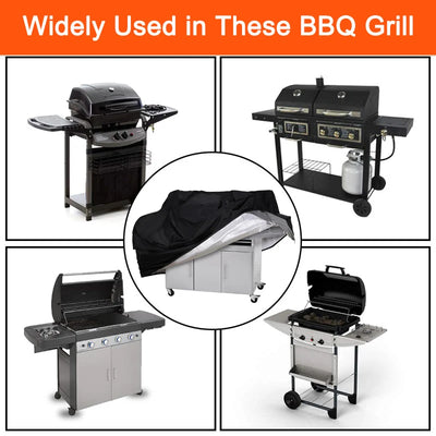 Black Waterproof BBQ Grill Cover for All Seasons - Smarsty