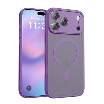 Matte Translucent Phone Case For iPhone 17 16 15 14 13 12 Pro Max Plus For Magsafe Wireless Charge Armor Shockproof Cover
