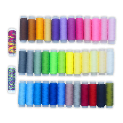 Sewing Kit Complete Set with Threads Needles Scissors Tape Measure Buttons and More for DIY Handcraft Projects Home and Travel - Smarsty