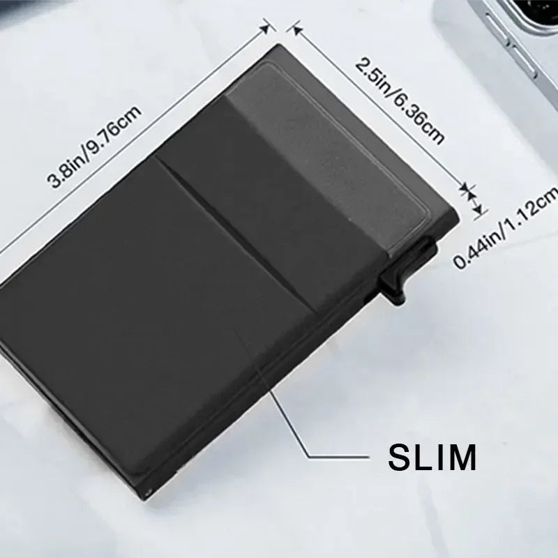 Anti Rfid Blocking Protected Magic ID Bank Credit Card Holder Men Thin Slim Minimalist Smart Magic Wallets Metal Cardholer Case