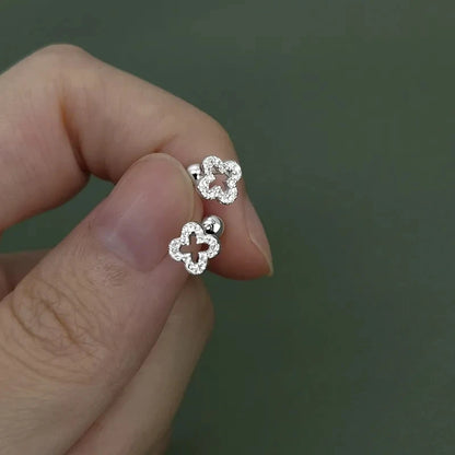 925 Silver Tragus Piercing Helix Studs Butterfly Heart - Smarsty