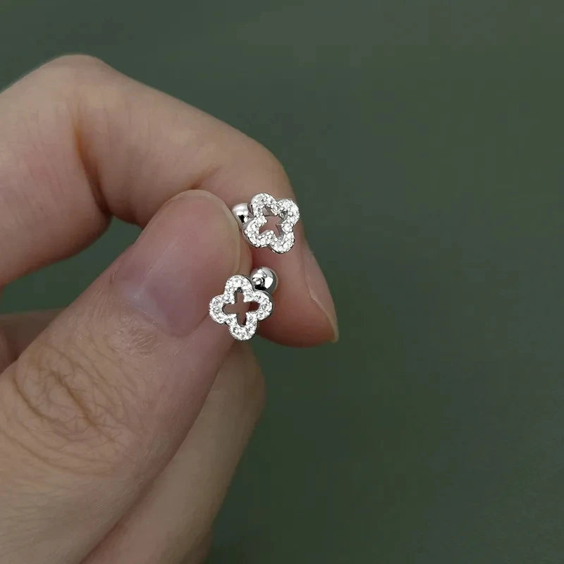 925 Silver Tragus Piercing Helix Studs Butterfly Heart - Smarsty