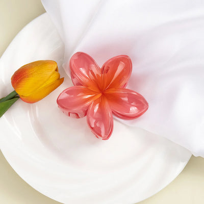 Pack Of 3 Flower Claw Clips Beach Summer Hair Accessories - Smarsty