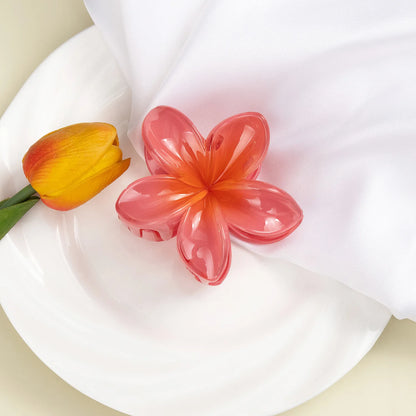 Pack Of 3 Flower Claw Clips Beach Summer Hair Accessories - Smarsty