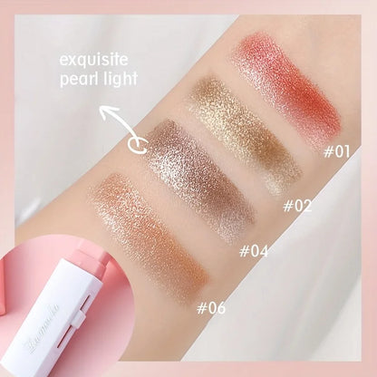 2 In 1 Waterproof Highlighter Eyeshadow Stick with Glitter - Smarsty