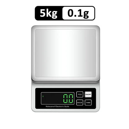 Rechargeable Kitchen Scale IP67 Fully Waterproof Home Kitchen Scale 0.1g/1g High Precision Electronic Balance 3kg/5kg/10kg/15kg