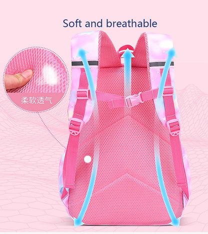 Pink Kids Backpack Waterproof Kawaii School Bag For Girls - Smarsty