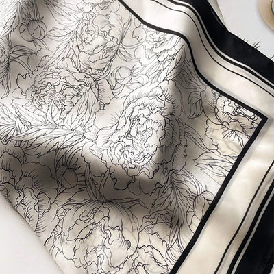 Luxury Silk Scarf Women Satin Shawl Sun Protection Wrap - Smarsty