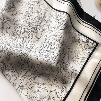 Luxury Silk Scarf Women Satin Shawl Sun Protection Wrap - Smarsty