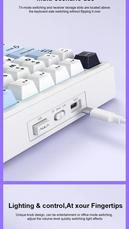 75 Percent Mechanical Keyboard RGB With TFT Screen
