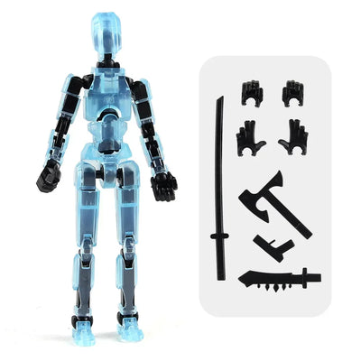 DIY Luminous T13 Multi-Jointed Movable Shapeshift Robot 3D Printed Mannequin Lucky robot and dog Action Figures Toys kids Gifts - Smarsty
