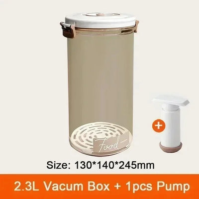 Food Vacuum Storage Box Sealed Kitchen Fresh-Keeping Box Large Capacity Food Transparent Storage Container with Vacuum Pump by Smarsty
