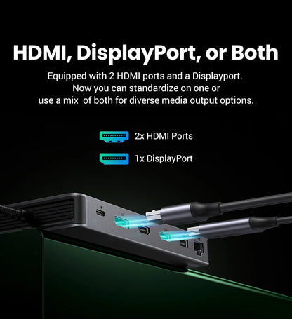 USB C Hub PowerDelivery Docking Station 4K Dual HDMI