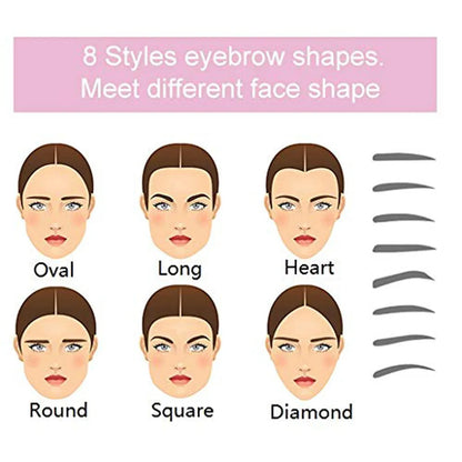Reusable 8 In 1 Eyebrow Stencil Set for Perfect Brows - Smarsty