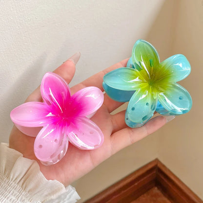 Boho Flower Hair Clips Large Acrylic Barrettes For Women - Smarsty