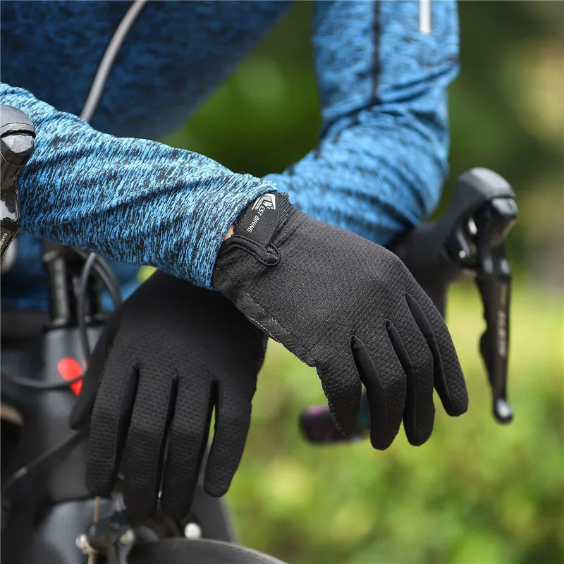 West Biking Full Finger Cycling Gloves Non Slip Silicone Palm - Smarsty