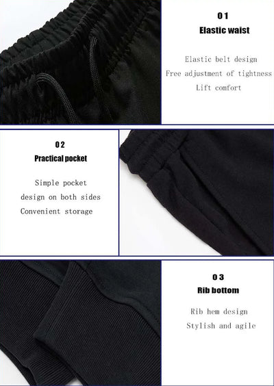 PUAIA Print Men's Pants Autumn/Winter New Sport Jogging Trousers Fitness Loose Fit Clothing Solid Color Outfit Streetwear Pants - Smarsty