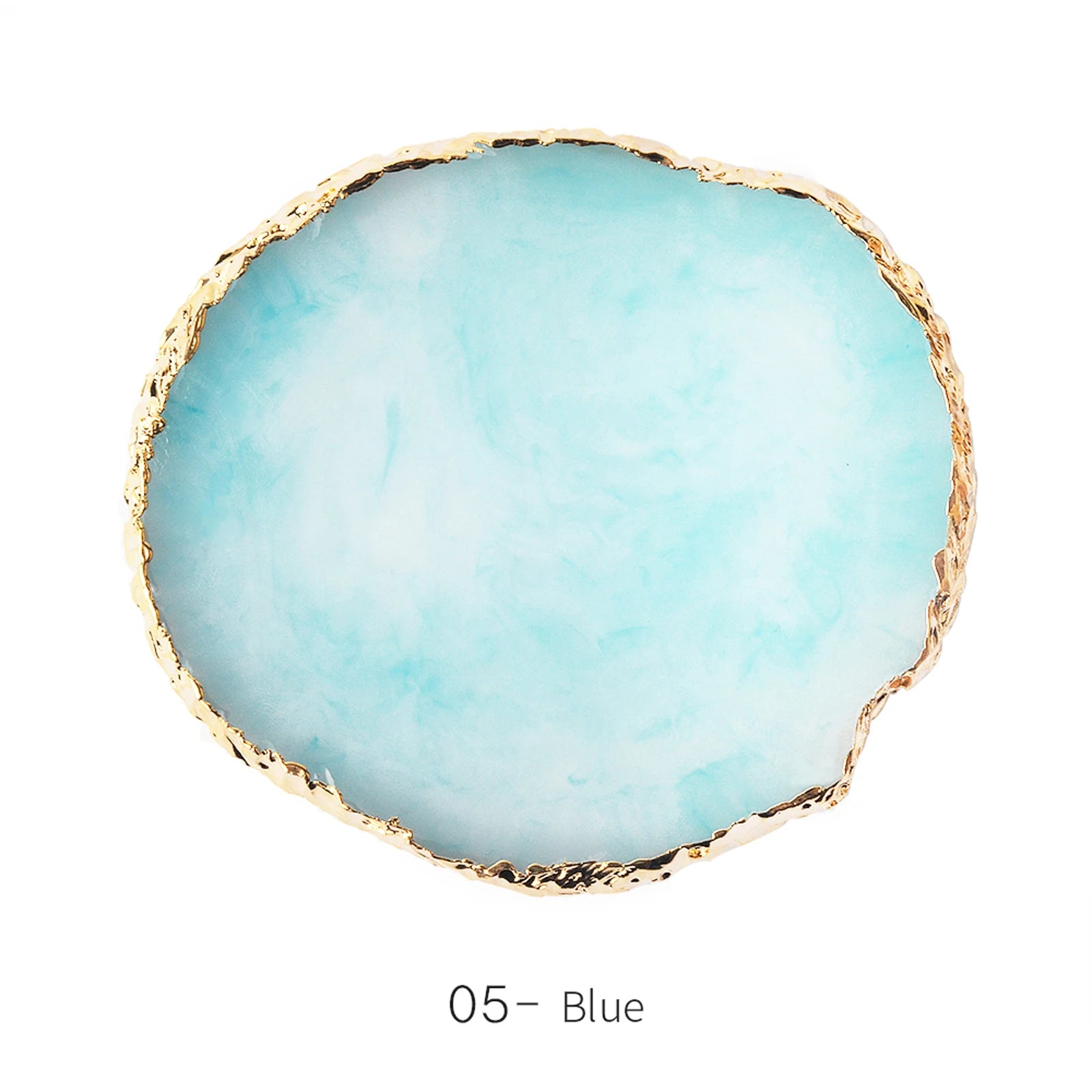Round Resin Agate Stone Nail Art Palette for Easy Mixing - Smarsty
