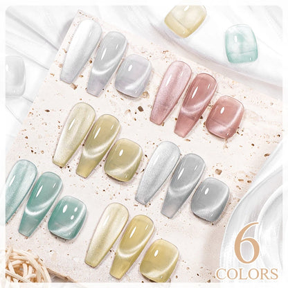 Magnetic Pink Silver Glitter Gel Nail Polish 7ml - Smarsty