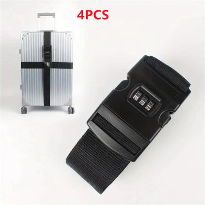 Luggage Strap Anti-theft Luggage Buckle  Password Adjustable Bundling Packing Baggage Belt Suitcase Trunk Belts Bag Accessories