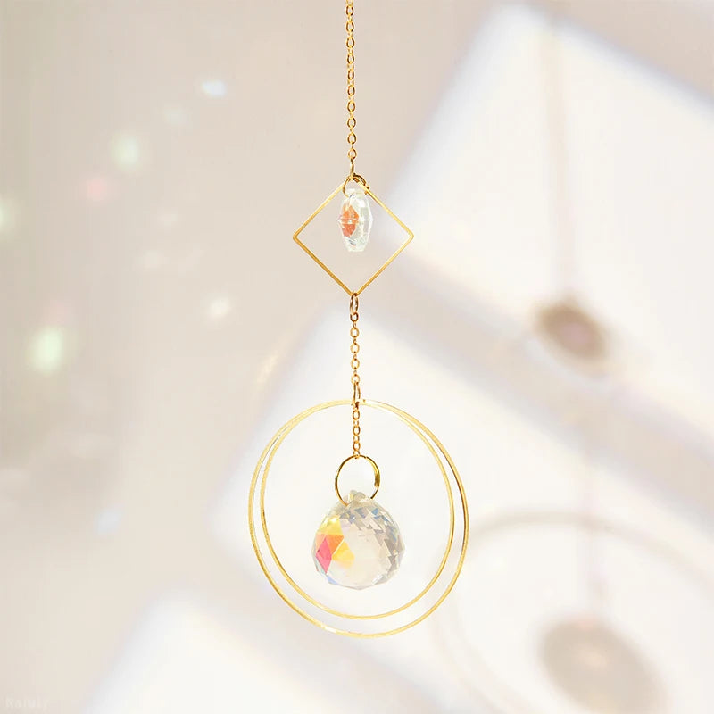 Hanging Crystal Pendant Suncatcher Wind Chimes for Home Decor - Smarsty
