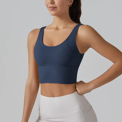 Yoga Bra Underwear Women Summer Shockproof Bra Beautiful Back Sports Running External Wear Training Fitness Yoga Tank Top Bra - Smarsty