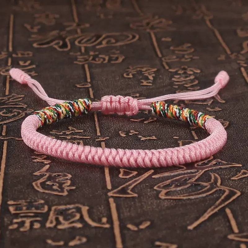 Tibetan Buddhist Lucky Bracelet Adjustable Red Thread Braid - Smarsty